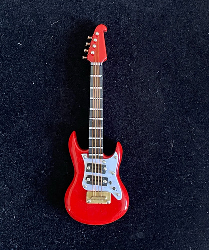 Miniature red gibson bass - miniature,